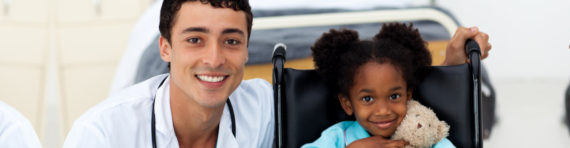 little girl with her nurse